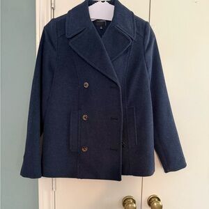The Limited Navy Double-Breasted Peacoat